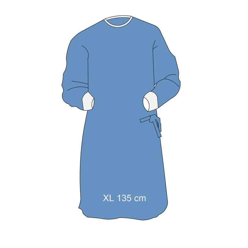 Халат хірургічний (операційний) посилений, з манжетою, стерильний